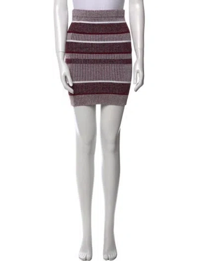 Pre-owned Alexander Wang Striped Mini Skirt In Purple