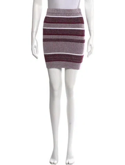 Pre-owned Alexander Wang Striped Mini Skirt In Purple