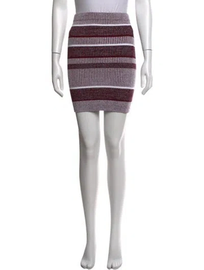 Pre-owned Alexander Wang Striped Mini Skirt In Purple
