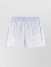 Alexander Wang Striped Pattern Shorts Pockets Elastic Waistband