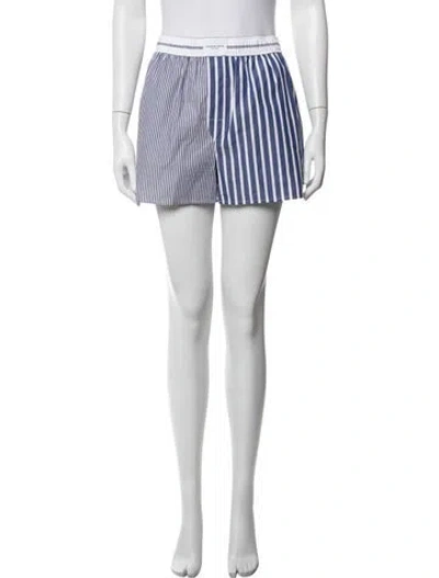 Pre-owned Alexander Wang Striped Pleated Accents Lounge Set W/ Tags In Blue