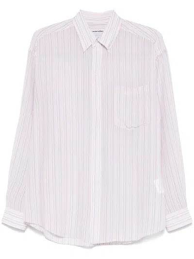 Alexander Wang Striped Shirt In Purple