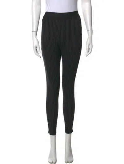 Pre-owned Alexander Wang Striped Skinny Leg Pants In Black
