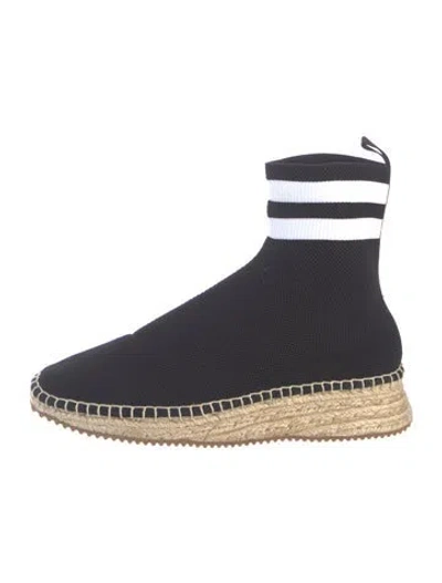 Pre-owned Alexander Wang Striped Sock Boots In Blue