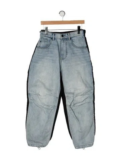 Pre-owned Alexander Wang Striped Straight Leg Pants In Blue