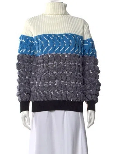Pre-owned Alexander Wang Striped Turtleneck Sweater In Multi