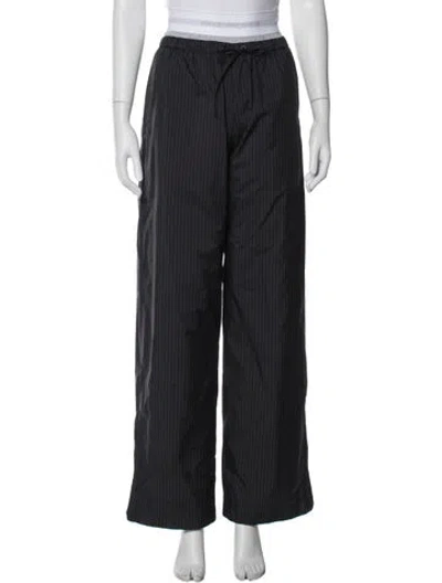 Pre-owned Alexander Wang Striped Wide Leg Pants In Blue