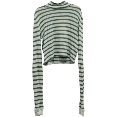 Alexander Wang Stripped Long Sleeve Top In Multicolor Viscose