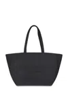 Alexander Wang Structured Black Tote Bag With Subtle Embossed Logo In Black