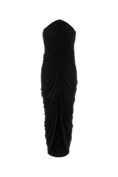 Alexander Wang Structured Bodice Midi Dress In Black