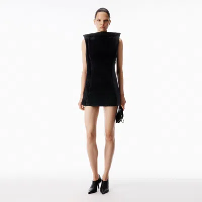 Alexander Wang Structured Sleeveless Mini Dress In Black