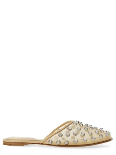 Alexander Wang Stud Detailed Sheer Sandals In Nude