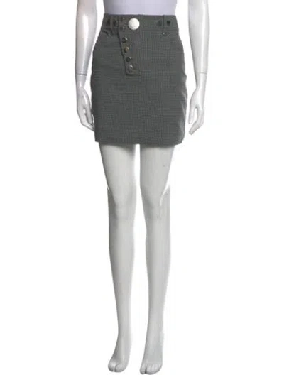 Pre-owned Alexander Wang Studded Accents Mini Skirt In Blue