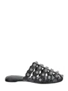 Alexander Wang Black Leather Sandals In Black
