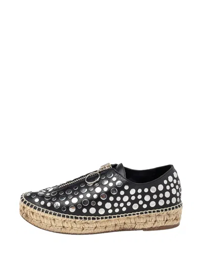 Pre-owned Alexander Wang Studded Zip-fastening Espadrilles In Black