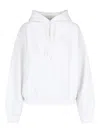 Alexander Wang Terry Hoodie Avec Logo Peinture Gonflée In White