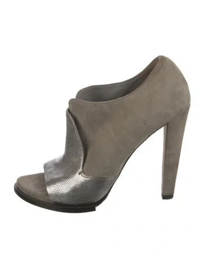 Pre-owned Alexander Wang Suede Animal Print Pumps In Grey