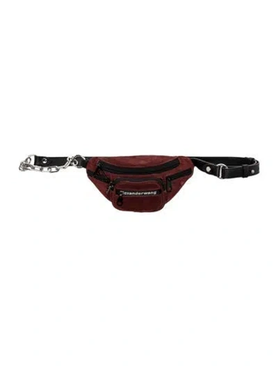 Pre-owned Alexander Wang Suede Belt Bag In Burgundy