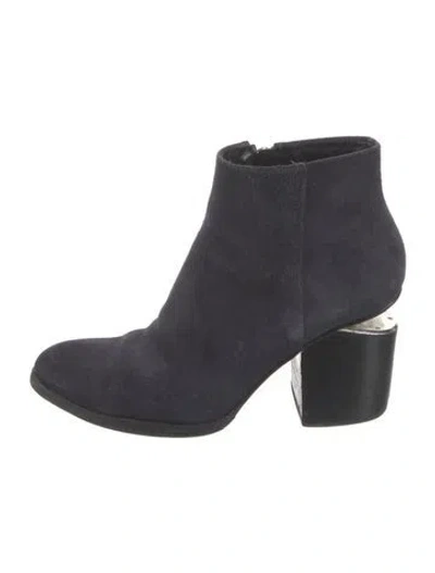 Pre-owned Alexander Wang Suede Boots In Blue