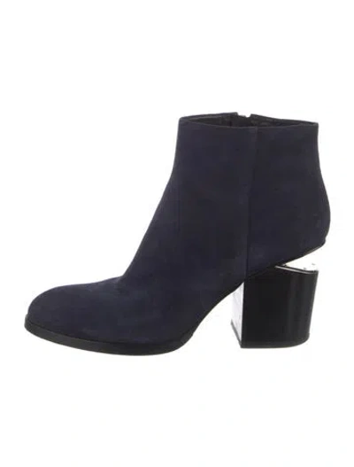 Pre-owned Alexander Wang Suede Boots In Blue