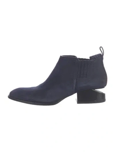 Pre-owned Alexander Wang Suede Boots In Blue