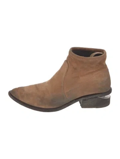 Pre-owned Alexander Wang Suede Boots In Brown