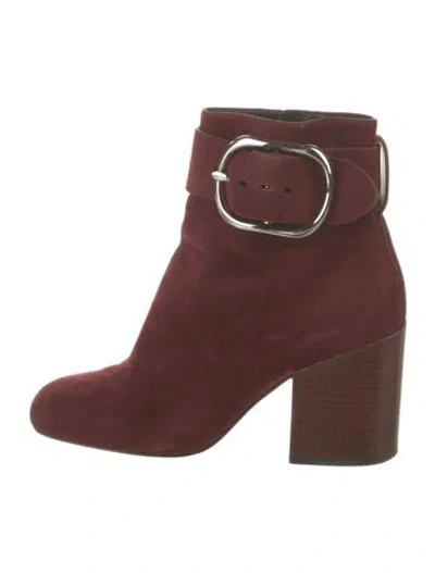 Pre-owned Alexander Wang Suede Boots In Burgundy