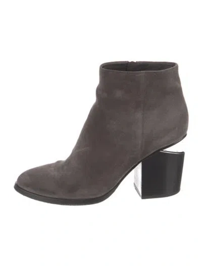 Pre-owned Alexander Wang Suede Boots In Gray