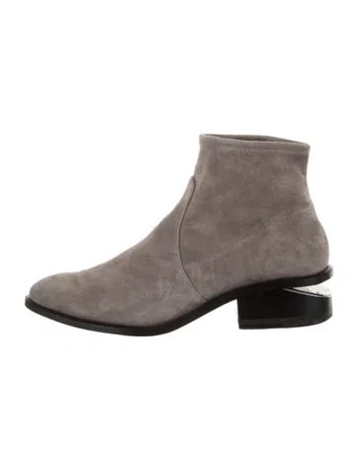 Pre-owned Alexander Wang Suede Boots In Grey