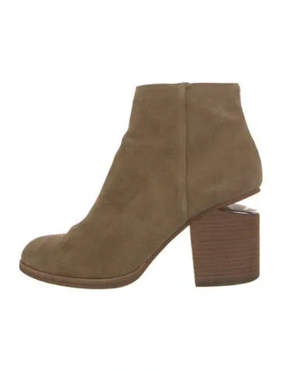 Pre-owned Alexander Wang Suede Boots In Neutral