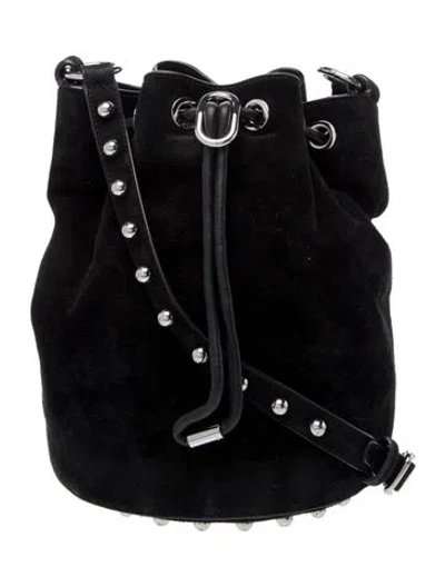 Pre-owned Alexander Wang Suede Bucket Bag In Black