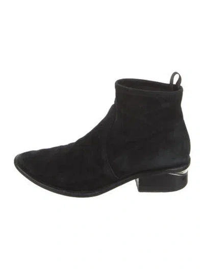 Pre-owned Alexander Wang Suede Chelsea Boots In Black