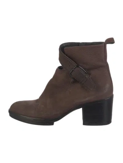 Pre-owned Alexander Wang Suede Chelsea Boots In Brown