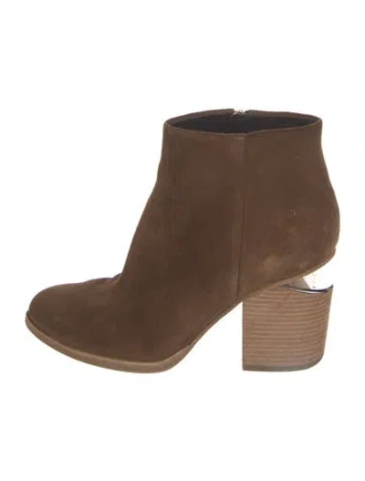 Pre-owned Alexander Wang Suede Chelsea Boots In Brown