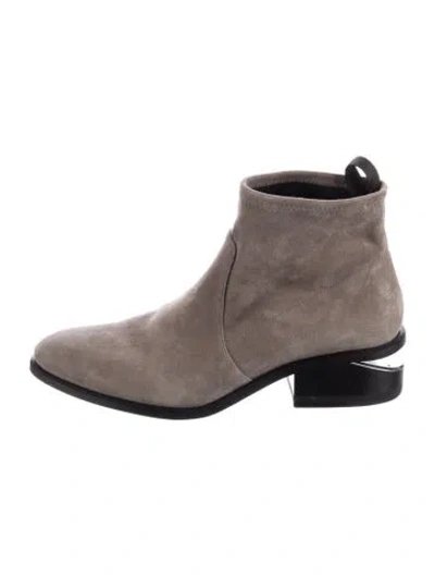 Pre-owned Alexander Wang Suede Chelsea Boots In Gray
