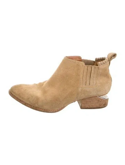 Pre-owned Alexander Wang Suede Chelsea Boots In Neutrals