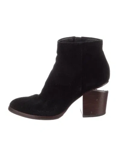 Pre-owned Alexander Wang Suede Cutout Accent Boots In Black