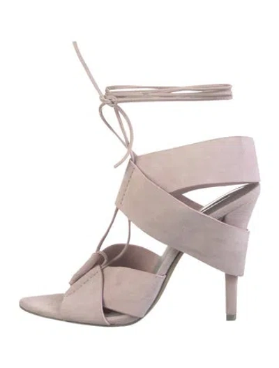 Pre-owned Alexander Wang Suede Cutout Accent Gladiator Sandals In Pink