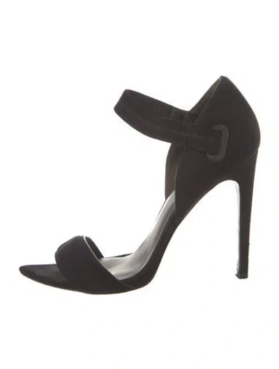 Pre-owned Alexander Wang Suede D'orsay Pumps In Black