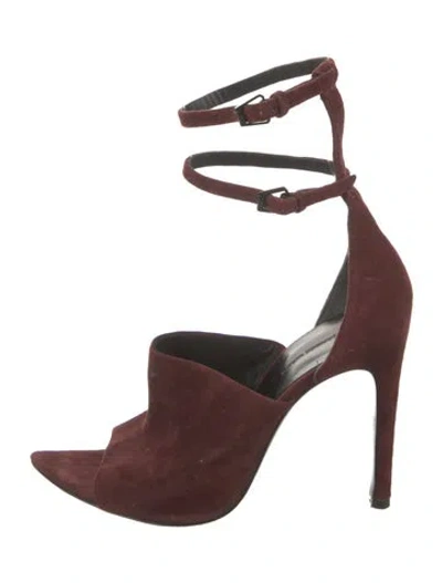 Pre-owned Alexander Wang Suede D'orsay Pumps In Red