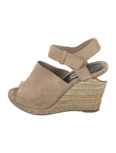 Pre-owned Alexander Wang Suede Espadrilles In Neutral