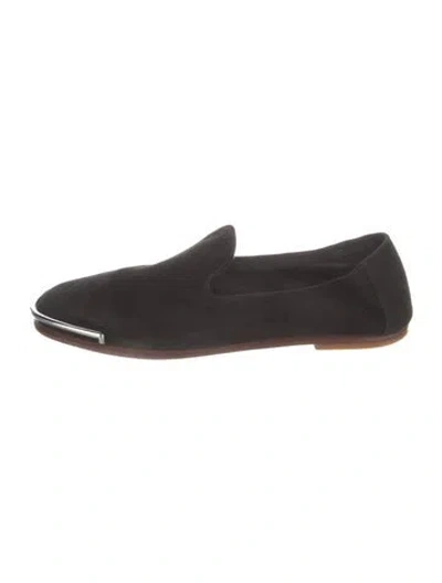 Pre-owned Alexander Wang Suede Flats In Black