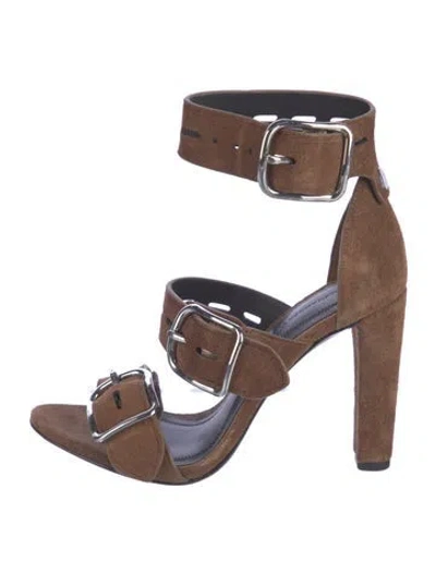 Pre-owned Alexander Wang Suede Gladiator Sandals In Brown
