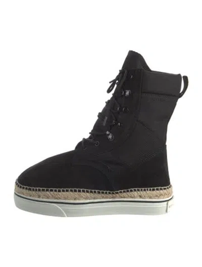 Pre-owned Alexander Wang Suede Lace-up Boots In Black