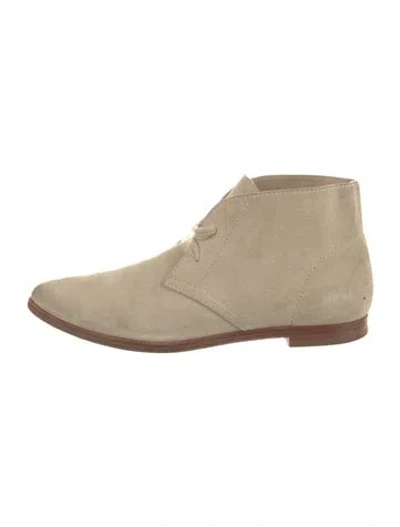 Pre-owned Alexander Wang Suede Lace-up Boots In Neutral