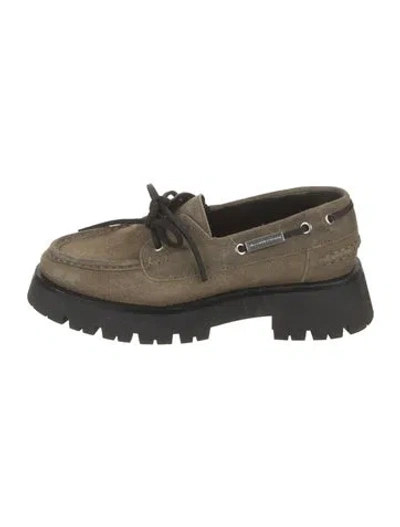 Pre-owned Alexander Wang Suede Loafers In Green