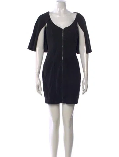 Pre-owned Alexander Wang Suede Mini Dress In Black