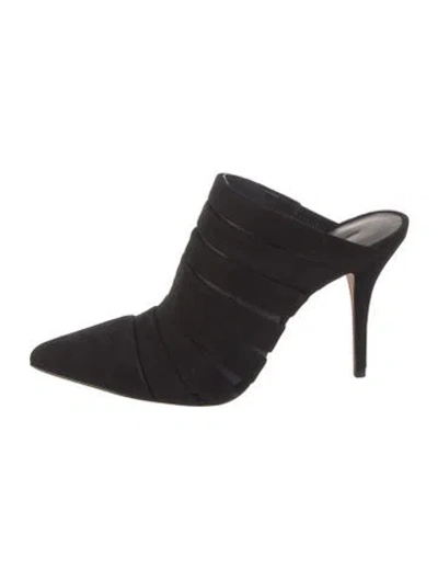 Pre-owned Alexander Wang Suede Mules In Black