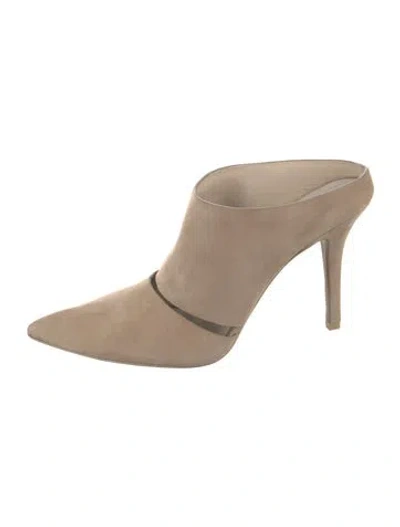 Pre-owned Alexander Wang Suede Mules In Neutrals