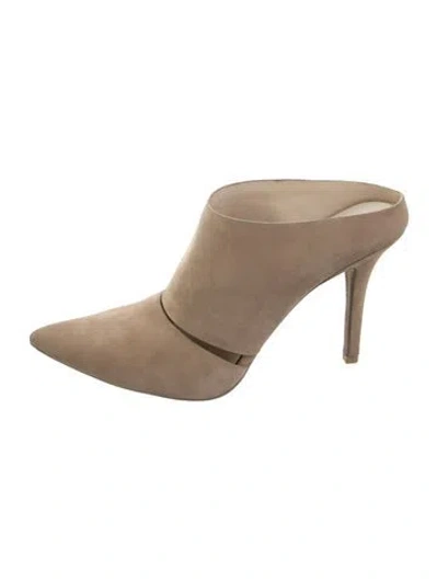 Pre-owned Alexander Wang Suede Mules In Neutrals